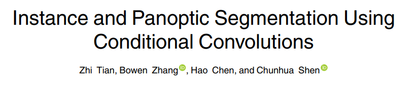 0-Instance and Panoptic Segmentation Using Conditional Convolutions